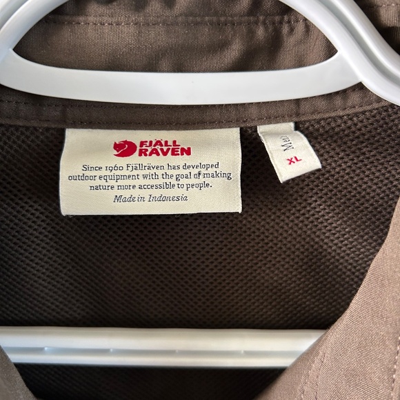 Men's Fjallraven G-1000 Long Sleeve Button Down Shirt Brown - Picture 3 of 5